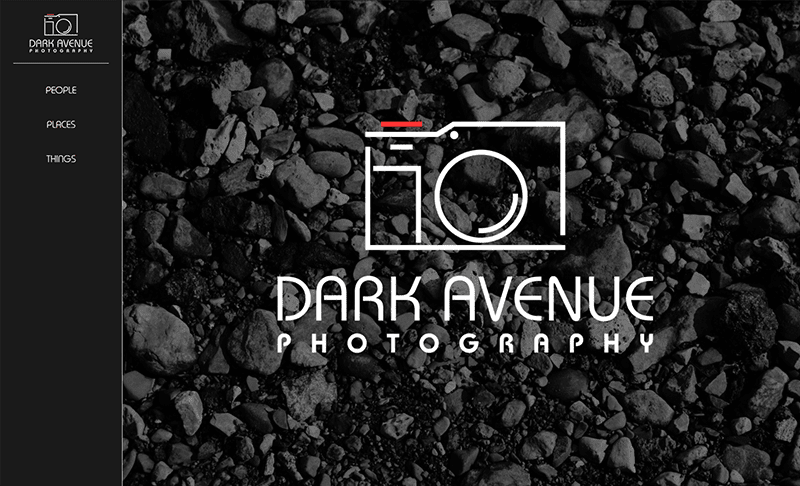 Fig. 1 - Landing Page of Dark Avenue Photography